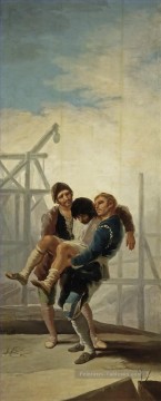 goya attended by doctor arrieta Tableau Peinture - Le Mason blessé Francisco de Goya